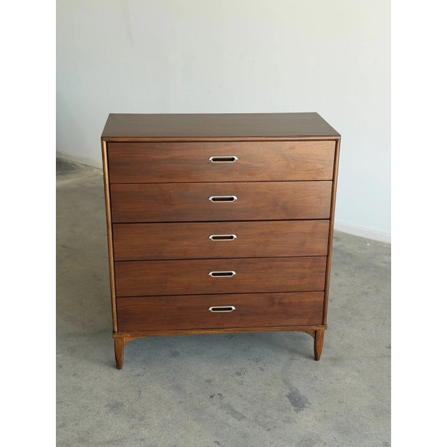 Wood Vintage Walnut Highboy Dresser For Sale - Image 7 of 15
