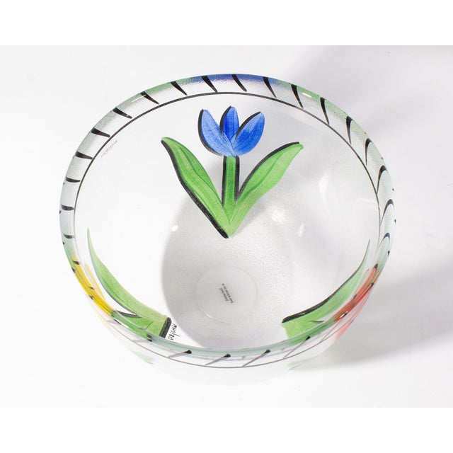 Late 20th Century Ulrica Hydman Kosta Boda “Tulipa” Glass Bowl For Sale - Image 5 of 10
