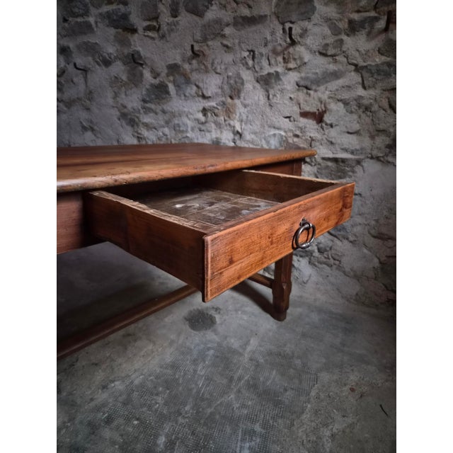 Antique French Farmhouse Table in Cherry, 1750s For Sale - Image 6 of 18