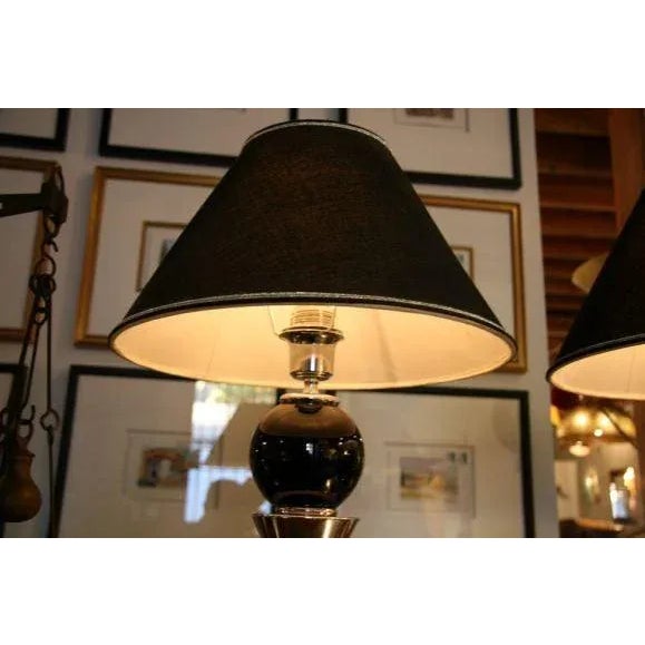 Metal Italian Steel Ball Lamps For Sale - Image 7 of 9