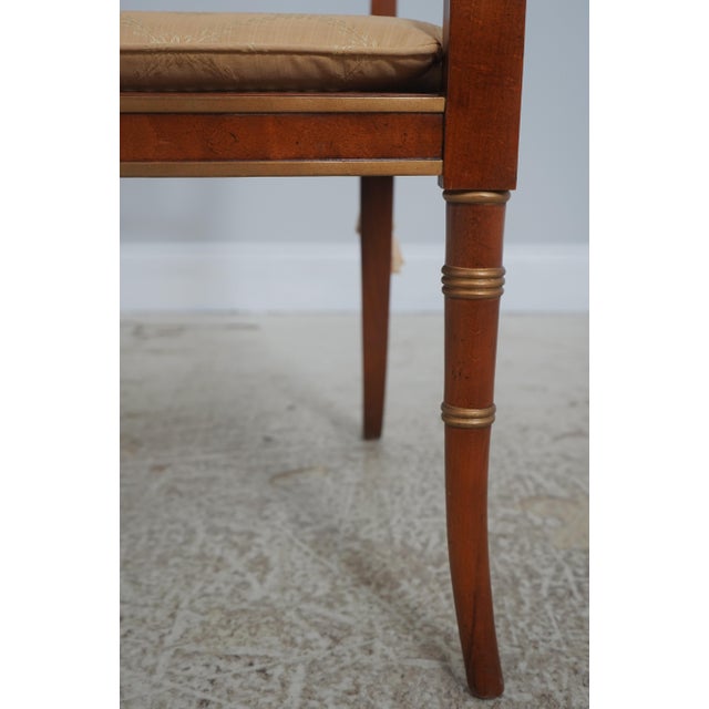 Pair Baker Regency Historic Charleston Open Armchairs For Sale - Image 11 of 18