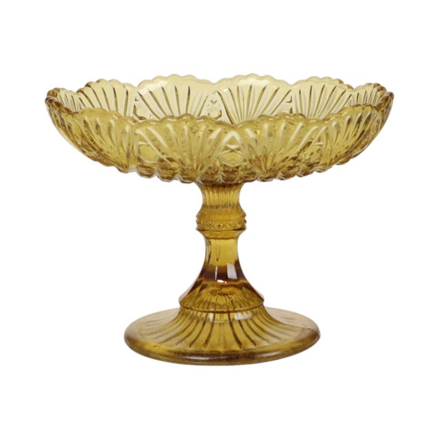 Art Deco Amber Glass Fruit Bowl For Sale - Image 14 of 14