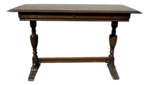Console Table Expanding Traditional Country French Provincial Pedestal Carved Wood
