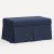 Not Yet Made - Made To Order Red from Scalamandre crafted by Cloth & Company Norwalk Storage Bench, Navy Blue Solid Linen For Sale - Image 5 of 5