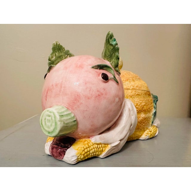 1980s Italian Vegetable and Pig Soup Tureen For Sale - Image 5 of 7