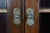 Brown Antique Mission Oak Arts & Crafts Triple Bookcase Curio Display Cabinet 61" For Sale - Image 8 of 15