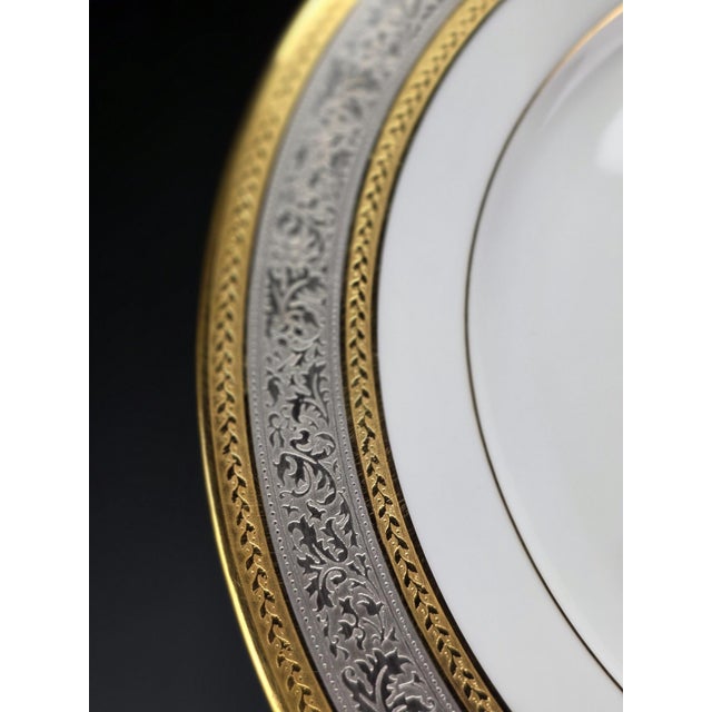 Gilt and Platinum Plaisance Service by Raynaud Limoges for Céralène, Set of 65 For Sale - Image 6 of 14