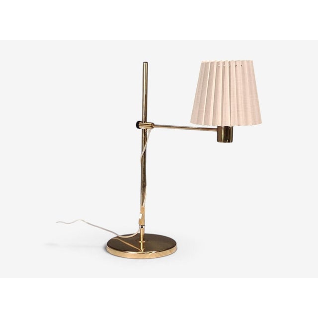 Hans-Agne Jakobsson, Large Adjustable Table Lamp, Polished Brass, Sweden, 1960s For Sale In New York - Image 6 of 16