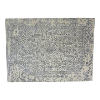 Silk and Wool Modern Rug , 9'1" X 12'2" For Sale