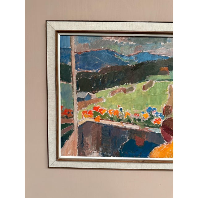 John Hedman, Balcony View, 1960s, Oil on Panel, Framed For Sale - Image 14 of 18