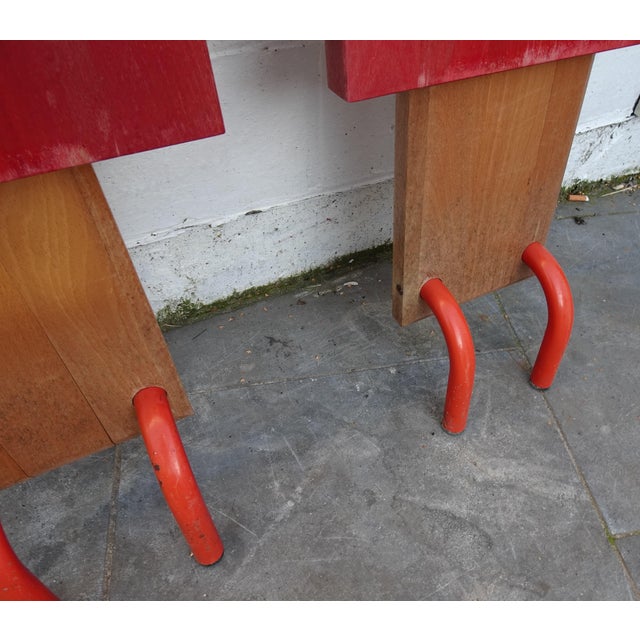 1980s Vigar Wall Folding Chairs in Wood by Anne Jonasson and John Dalin for Ikea, 1980s, Set of 2 For Sale - Image 5 of 18
