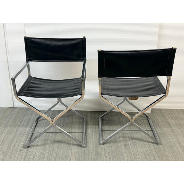 Virtue Robert Kjer Jakobsen for Virtue Brothers Mid Century Director’s Armchairs, Pair For Sale - Image 4 of 12