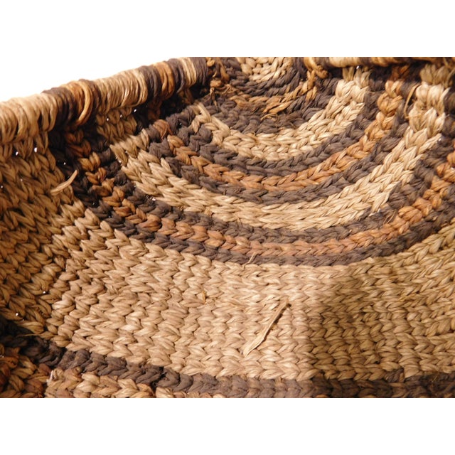 Ornamental & Decorative Materials Vintage Woven Basket Bowl For Sale - Image 7 of 12