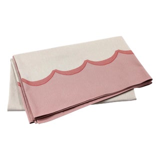 Tavola Pink Scalloped Tablecloth For Sale
