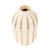 Finished in a smooth cream glaze and detailed with striking metallic gold accents, this vase brings a modern sense of...