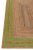 Modern 3x5ft. Green Border Rectangle Jute Handmade Rug For Sale - Image 3 of 10