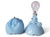 Glass Vintage Art-Deco Blue Glass l.e. Smith "Southern Belle" Boudoir Lamp 1940s #2 For Sale - Image 7 of 7