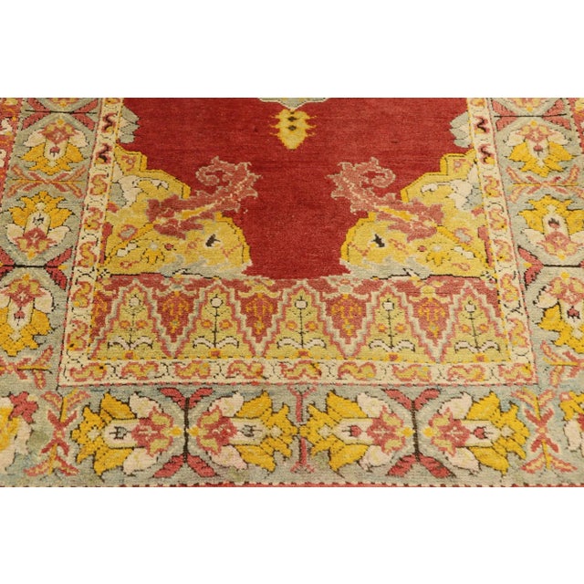 Antique Turkish Oushak Rug - 03'03 X 06'00 For Sale - Image 4 of 9
