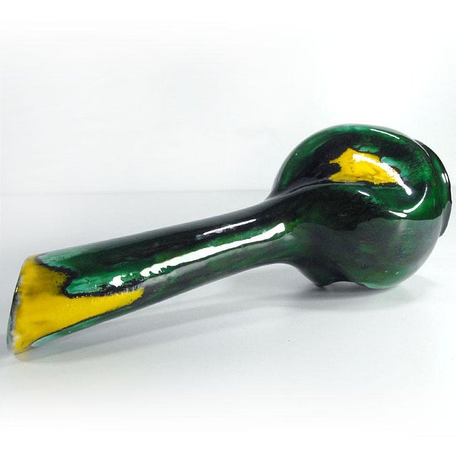 French Glazed Ceramic Vase from Vallayris, 1970s For Sale - Image 6 of 10