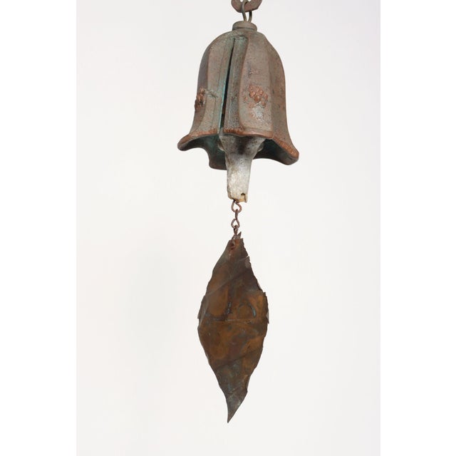 Cast bronze wind bell/chime made by former Cosanti Soleri Foundry metalsmith and designer, Joe Ursutz, Sr. (ca. 1960s,...