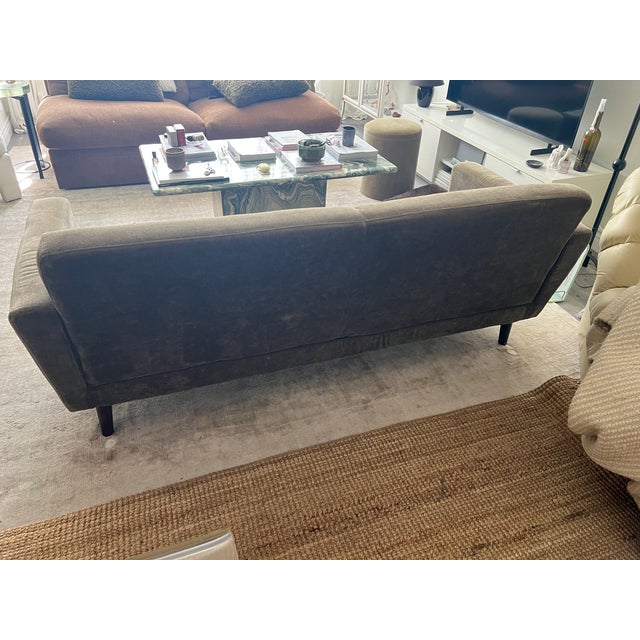 West Elm Oliver 72" Mid-Century Modern Sofa With Performance Velvet For Sale - Image 11 of 12