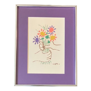 1950’s Original Picasso “Bouquet of Peace” Metal Frame For Sale