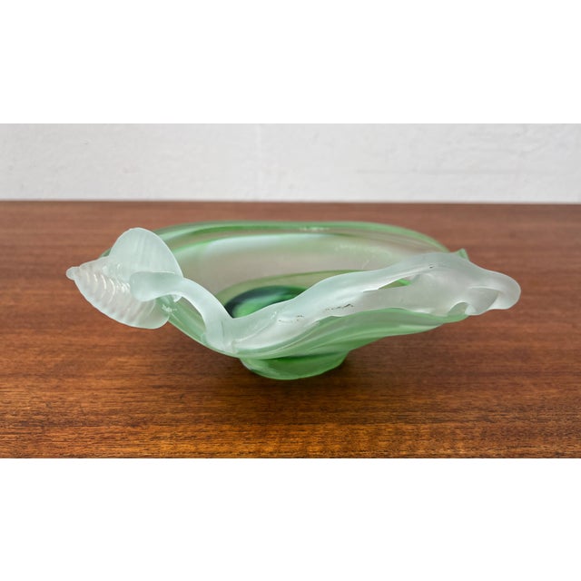 Vintage French Art Glass Carafe and Bowl, 1970s, Set of 2 For Sale - Image 14 of 18