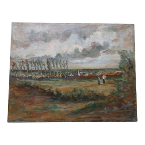 20th Century French Afternoon Stroll Painting