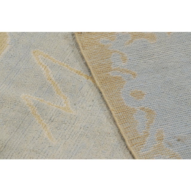 Blue Rug & Kilim’s French Art Deco Style Rug in Blue With Yellow Geometric Patterns For Sale - Image 8 of 8