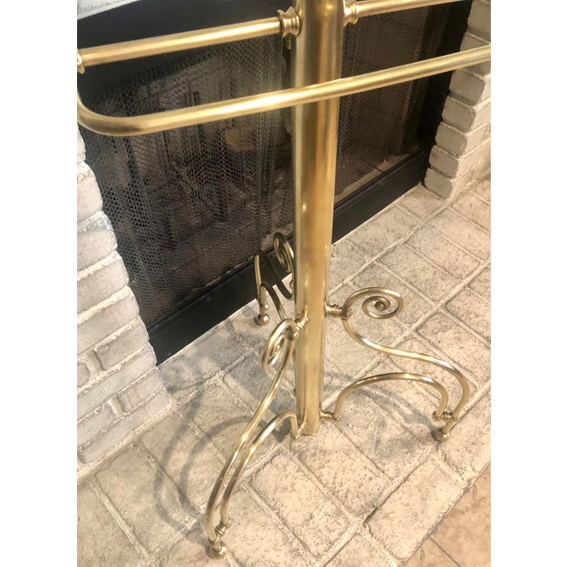 Brass Vintage Butlers Valet Stand Coat Rack Gentleman's Butlers