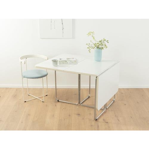 1970s folding table, Christian Taube, Läsko Made in Germany, Design: Christian Taube, Manufacturer: Läsko Table Underside:...