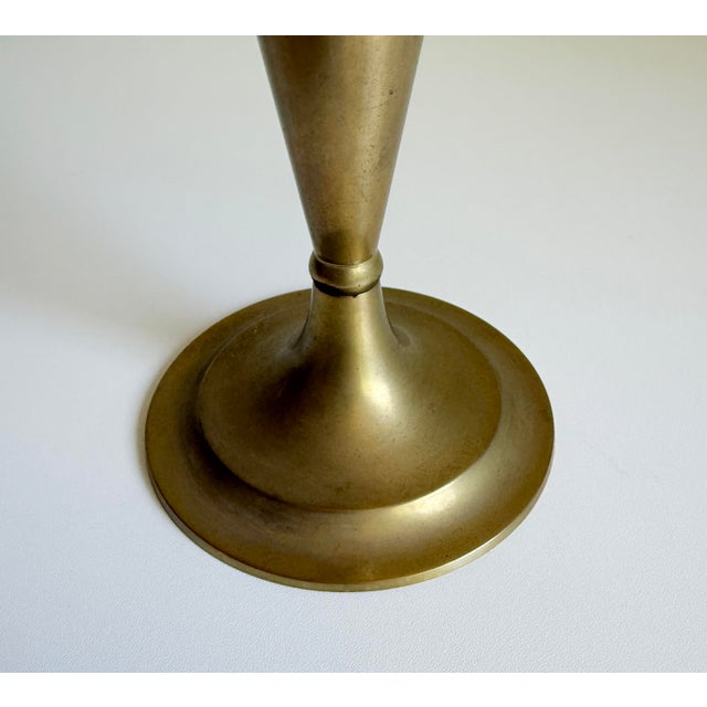 1950s 1950s Spiral Brass Vase For Sale - Image 5 of 8