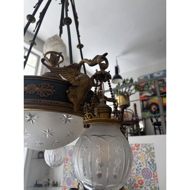 Empire Style Chandelier, 1890s For Sale - Image 5 of 9
