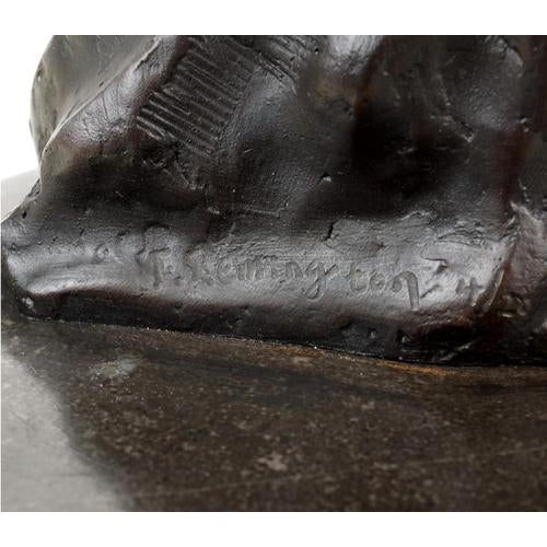 Western Style Indian Sculpture, 20th Century, Bronze For Sale - Image 9 of 11