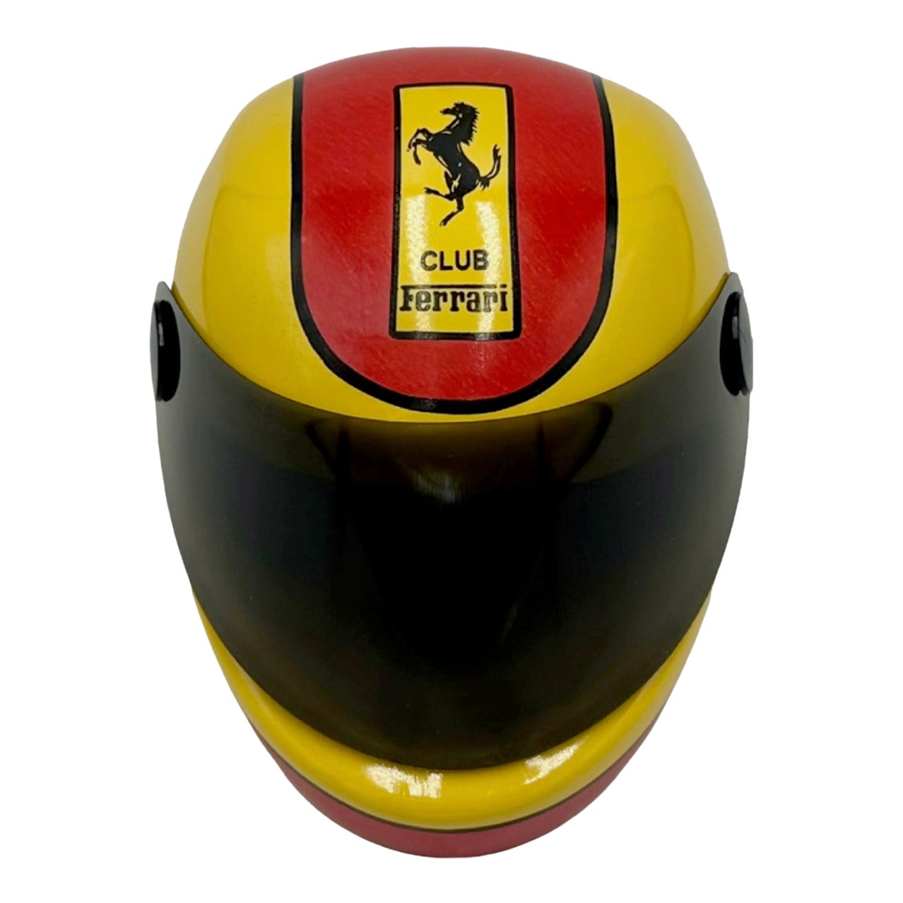 Vintage Club Ferrari Helmet Ashtray Ceramic Sports Car Racing