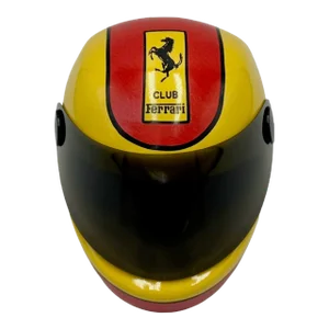 Vintage Club Ferrari Helmet Ashtray Ceramic Sports Car Racing