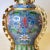 Metal Antique Chinese Blue Cloisonne Vases - A Pair For Sale - Image 7 of 12