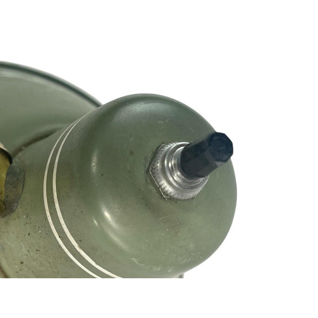 Vintage Mid-Century Modern Sage Green Tole Scissor Arm Wall Lamp For Sale - Image 11 of 12