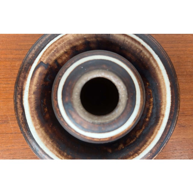 Mid-Century Modern Danish Studio Pottery Candleholder by Lise Eder for Lise Keramik, 1960s For Sale - Image 10 of 15