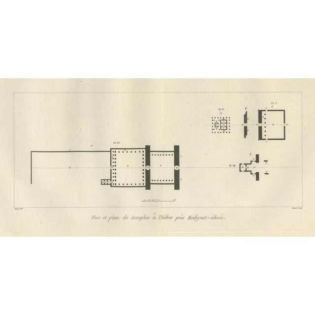 Temple Ruins at Thebes with Architectural Plan, 1802, Paper For Sale - Image 3 of 11