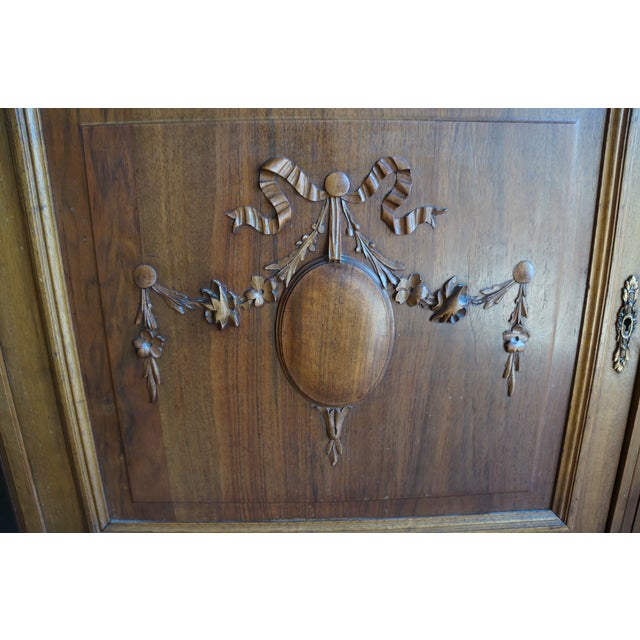 French Provincial French Antique Marble Top Buffet For Sale - Image 3 of 10