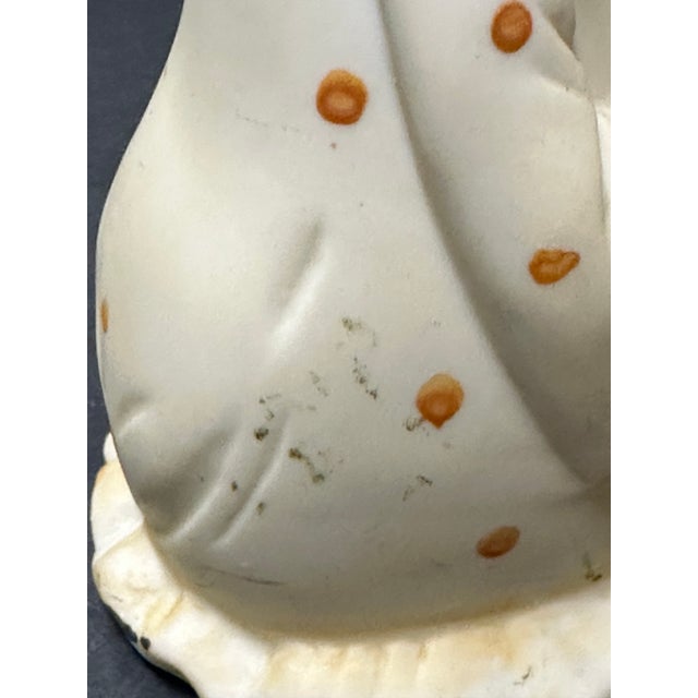 Yellow Late 20th Century Porcelain Yellow Polka Dots Clown Bell For Sale - Image 8 of 9