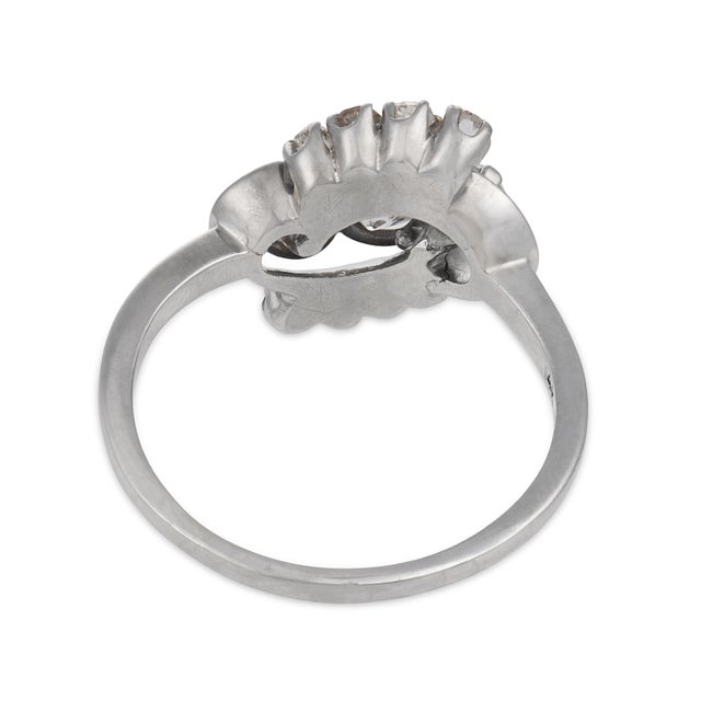 Mid 20th Century Retro 2.00 Carat Old Cut Diamond 14k White Gold Ring, Size 9.25 For Sale In Los Angeles - Image 6 of 6