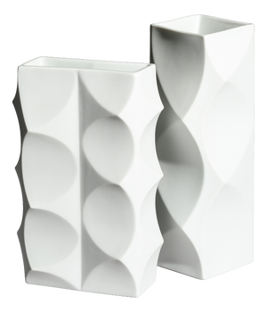 Archais Relief Bisque Porcelain Vases by Heinrich Fuchs for Lorenz Hutschenreuther, 1960s, Set of 2