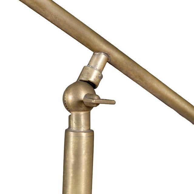 Floor Lamp in Aluminum, Brass, and Marble attributed to Stlnovo, 1970s, in Very Good conditions. Designed 1970 to 1979...