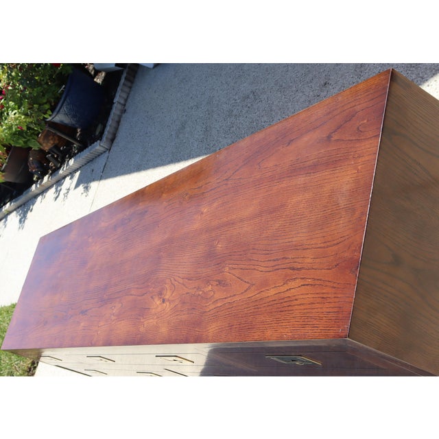 Vintage Henredon Dresser / Credenza – Mid-Century Style Campaign Style For Sale - Image 11 of 14