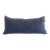 French Linen Lumbar Pillow in Stone Washed Noir Cover For Sale