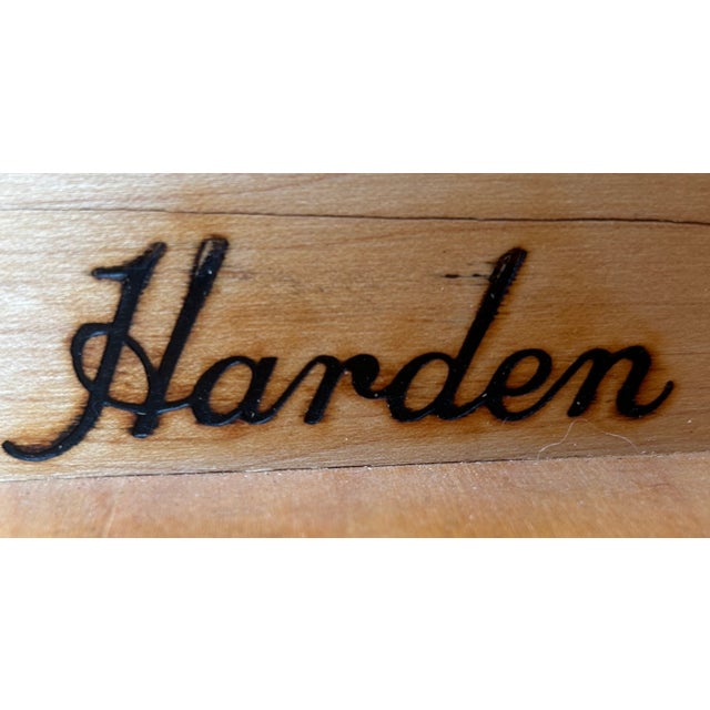 Vtg. Harden Chippendale Style Flip Top Cherry Server/Bar Table W/Drawer & Shelf For Sale - Image 11 of 14