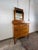 Mid-Century Modern Mid 20th Century Pine Dresser With Beveled Mirror and Sculptural a-Frame Wooden Pulls For Sale - Image 3 of 10