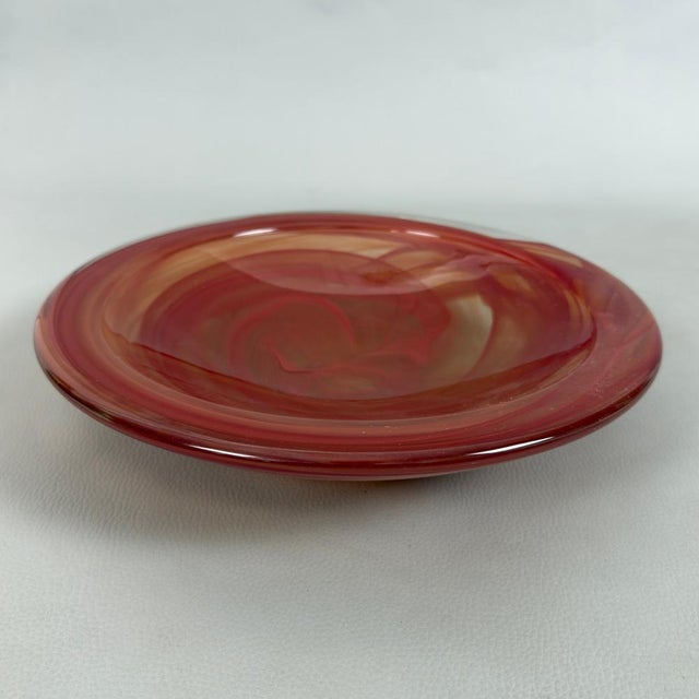Modernist Swedish Glass Centerpiece in Shaded Red by Kosta Boda, 1970s For Sale - Image 11 of 11